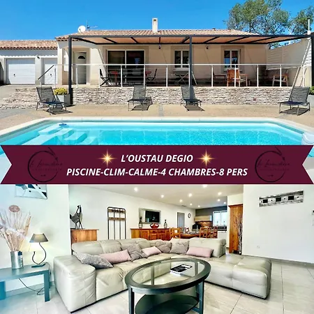 L'oustau Degio - Provence, Piscine, Clim, Calme, 4 Chambres, 6 Lits, 2 Salles De Bains, 8 Personnes * Istres
